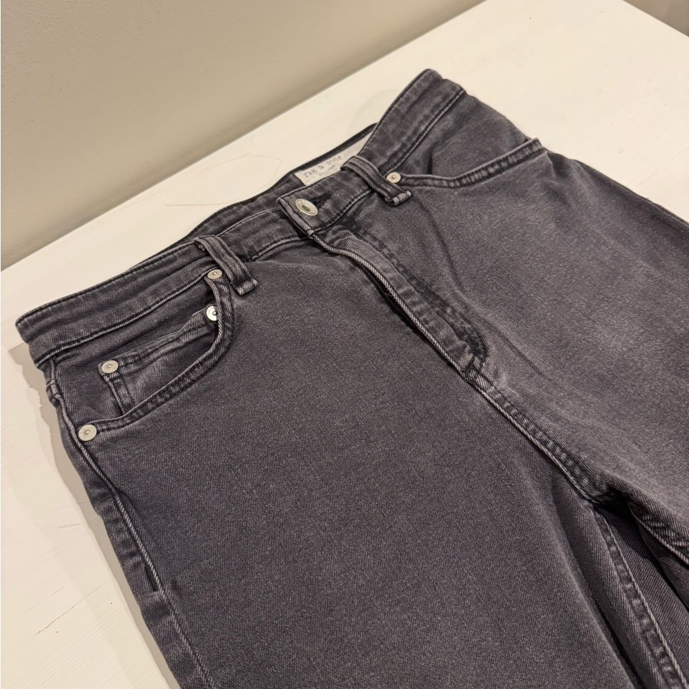 Rag & Bone Charcoal Nina High Rise Ankle Skinny Jeans